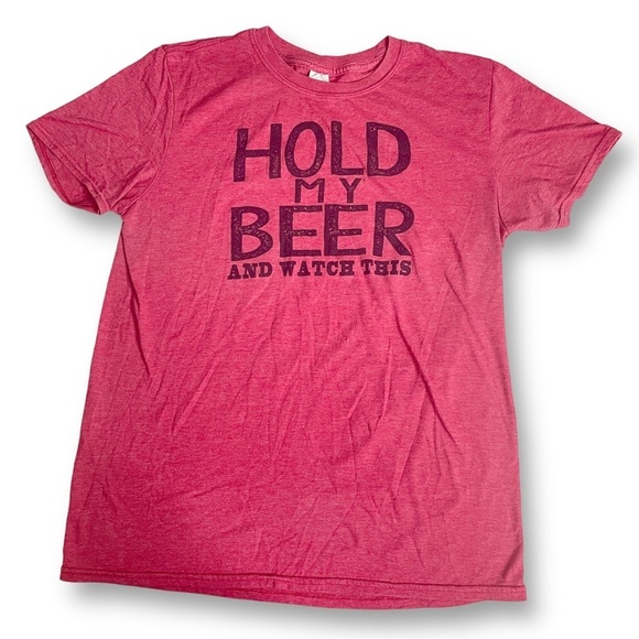 Hold My Beer and Watch This T-Shirt Size Medium Red Adult Funny Short Sleeve
. - Picture 8 of 8